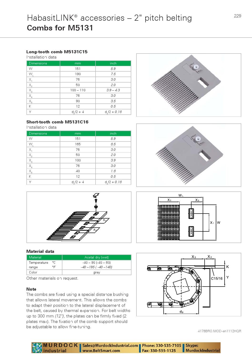 Habasit plastic modular belt product guide catalog habasitlink and