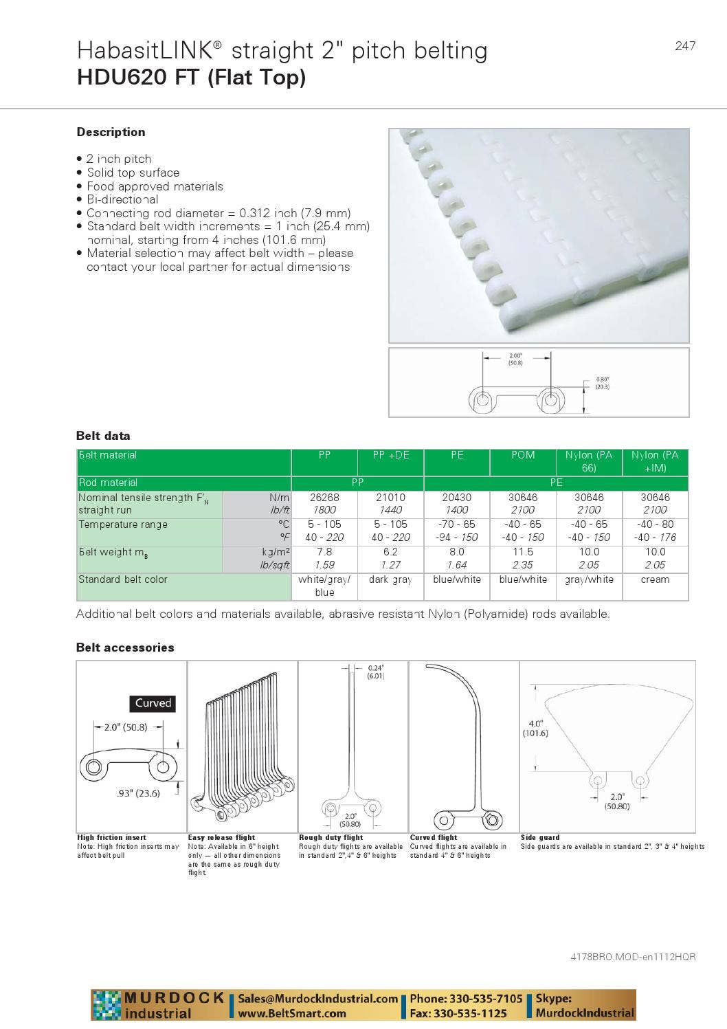 Habasit plastic modular belt product guide catalog habasitlink and