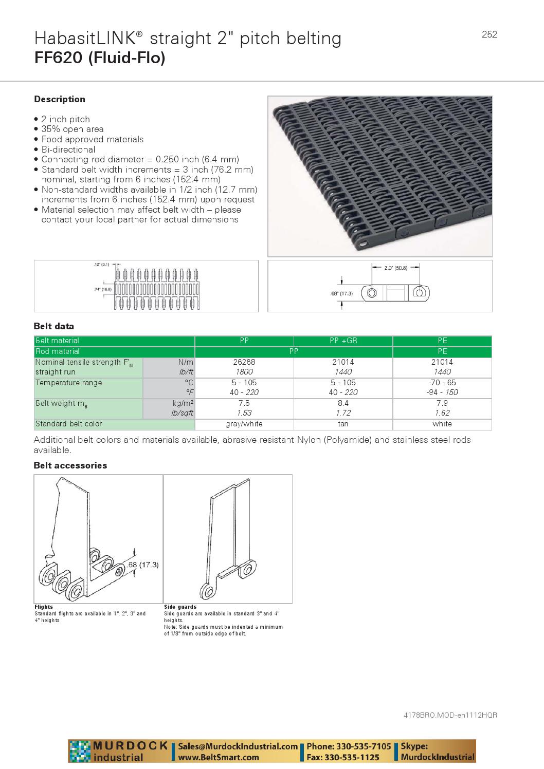 Habasit plastic modular belt product guide catalog habasitlink and