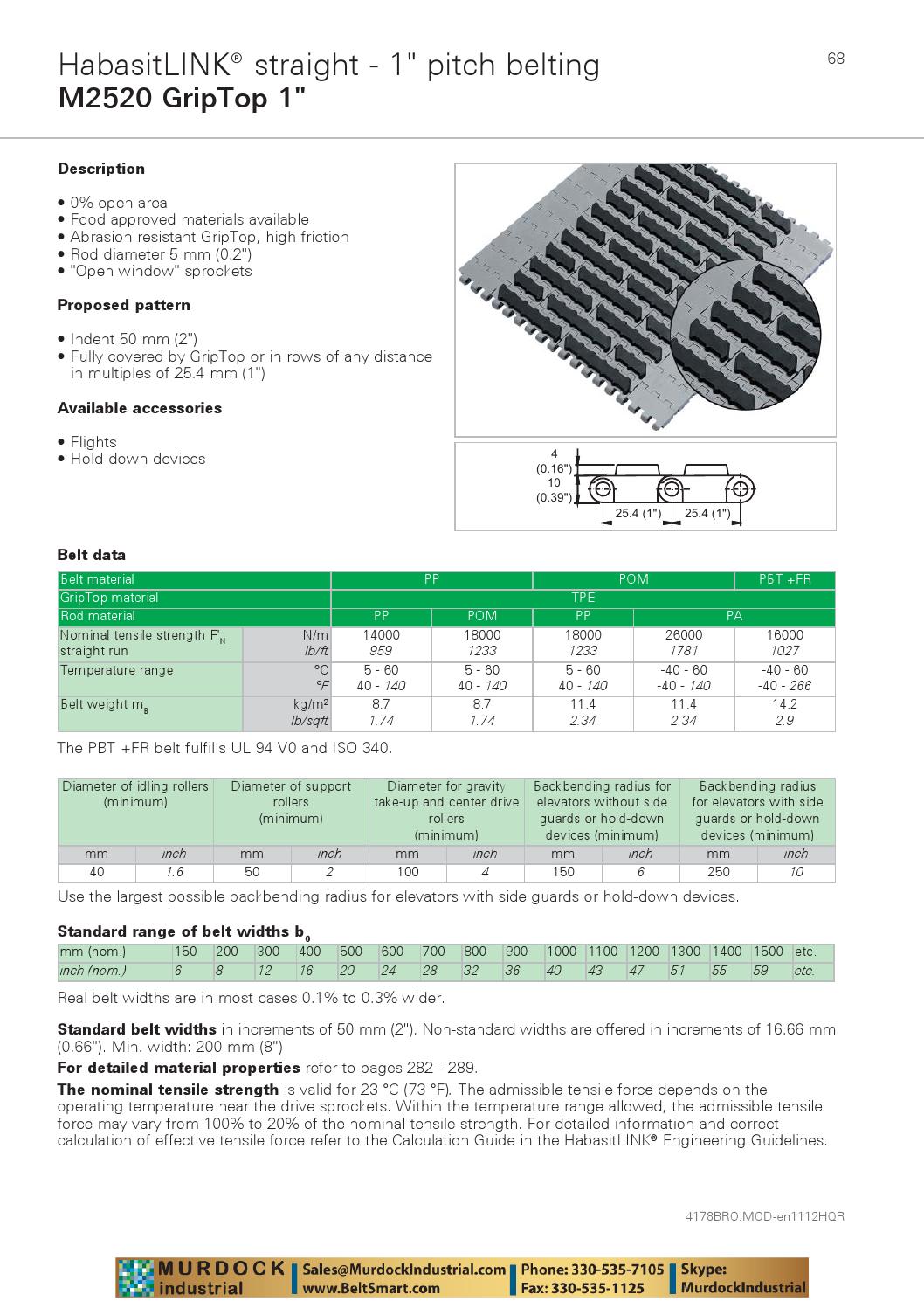 Habasit plastic modular belt product guide catalog habasitlink and