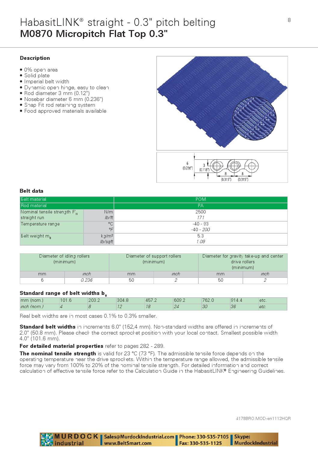 Habasit plastic modular belt product guide catalog habasitlink and