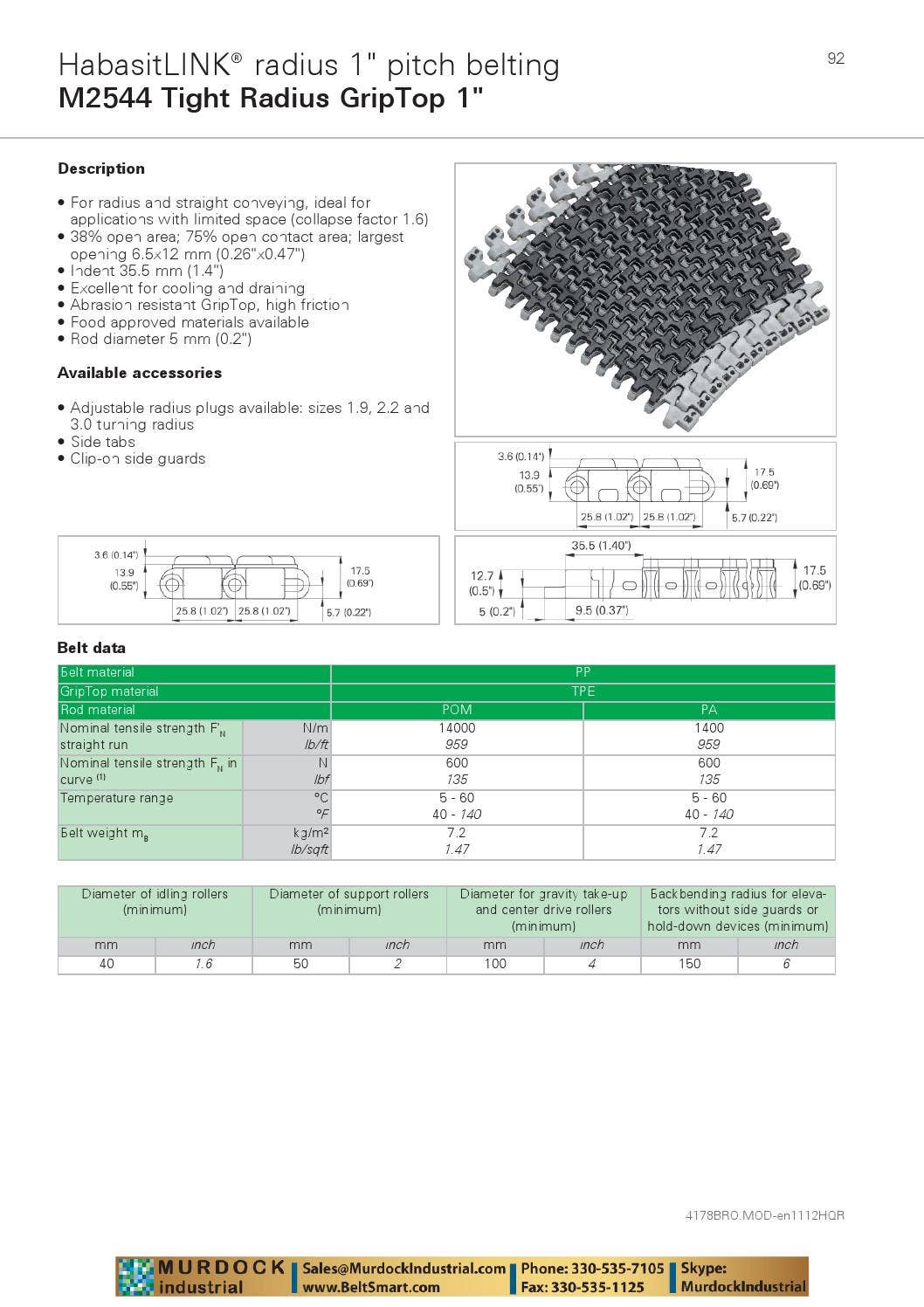 Habasit plastic modular belt product guide catalog habasitlink and