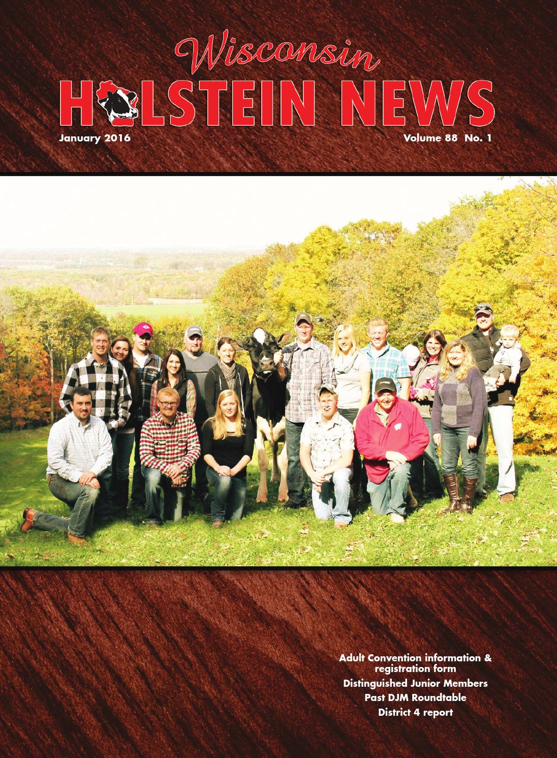 January 2016 WI Holstein News by Wisconsin Holstein News Issuu