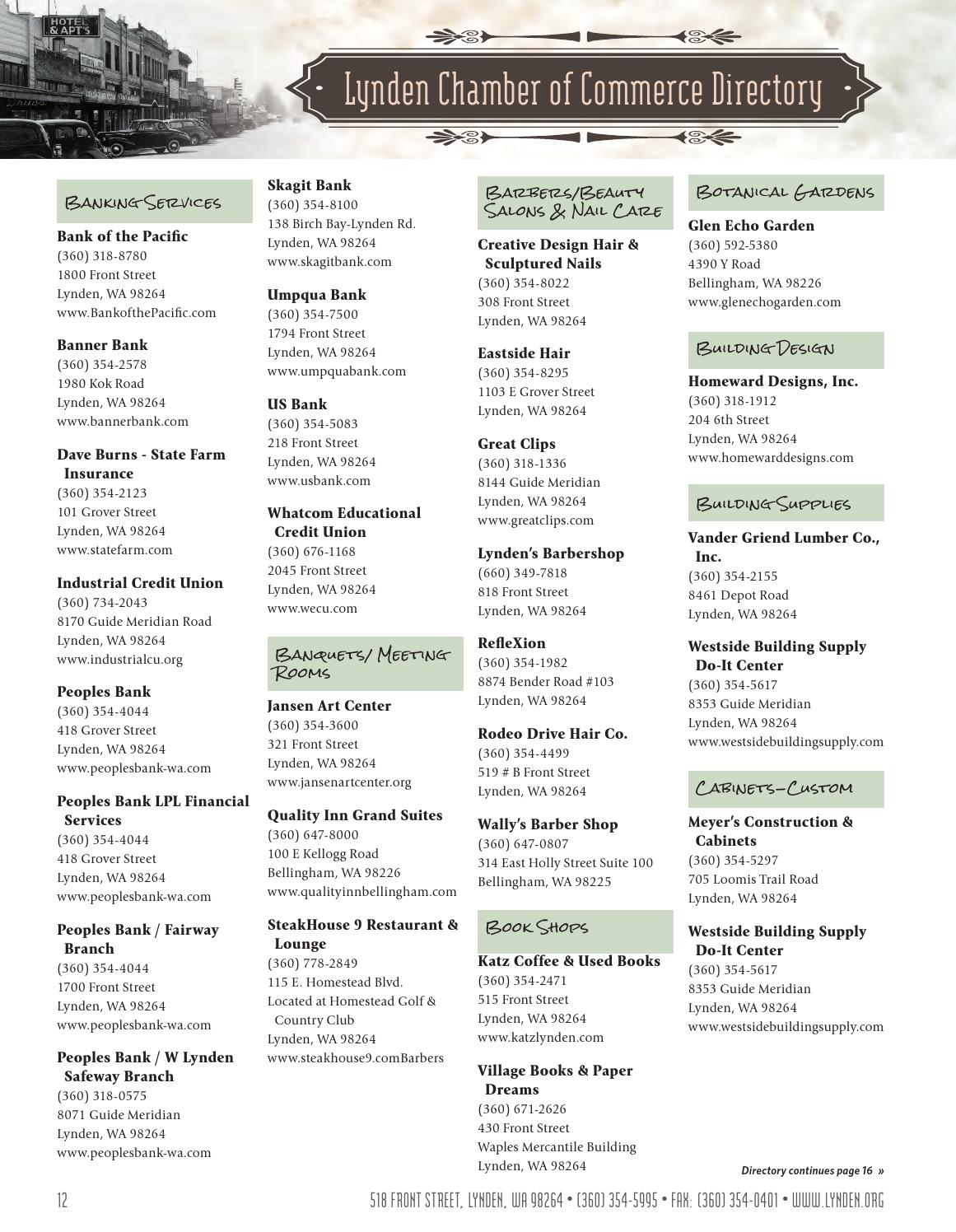 2016 Lynden Chamber Directory By Lynden Tribune Issuu