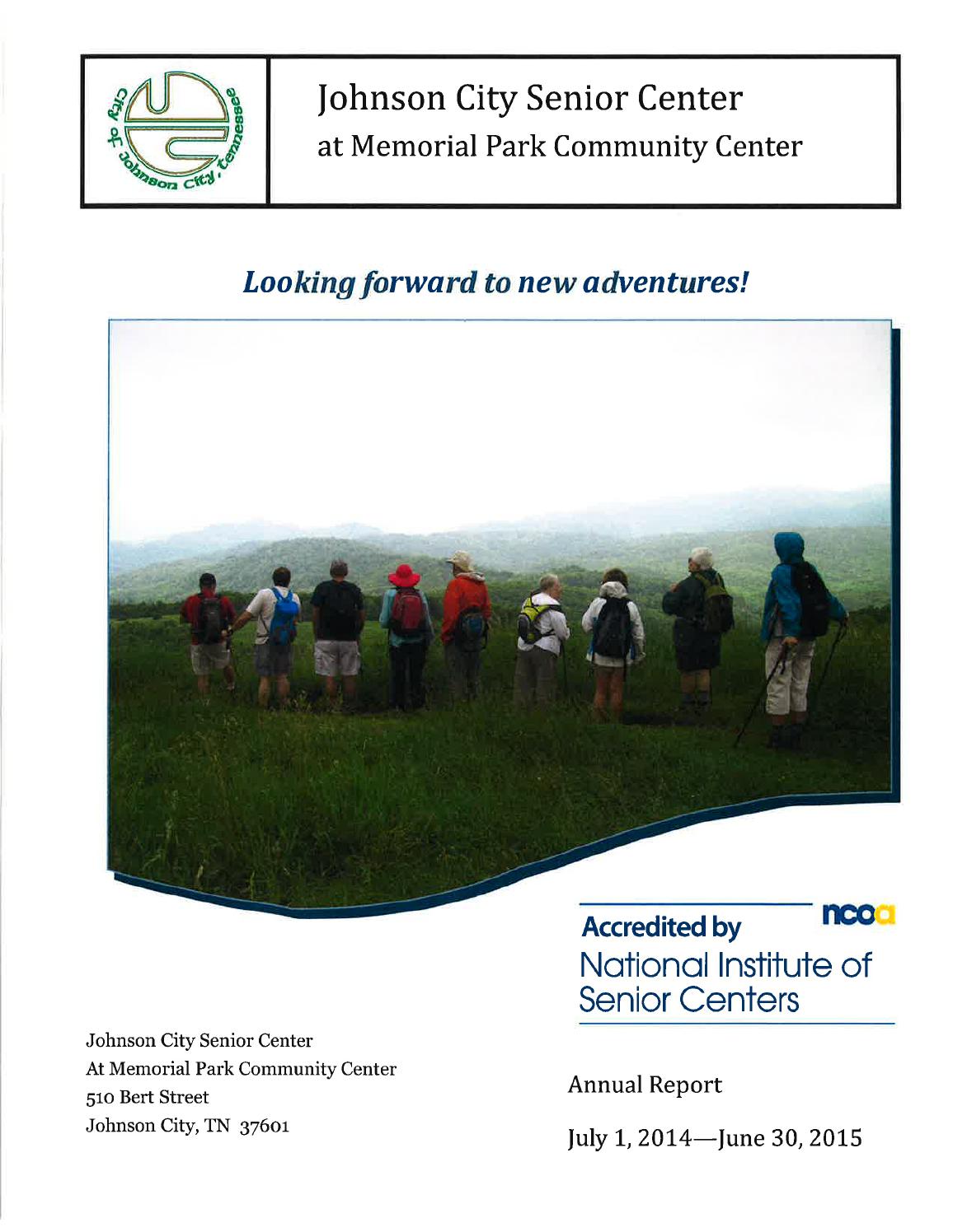 Fy15 annual report Senior Services City of Johnson City by City of