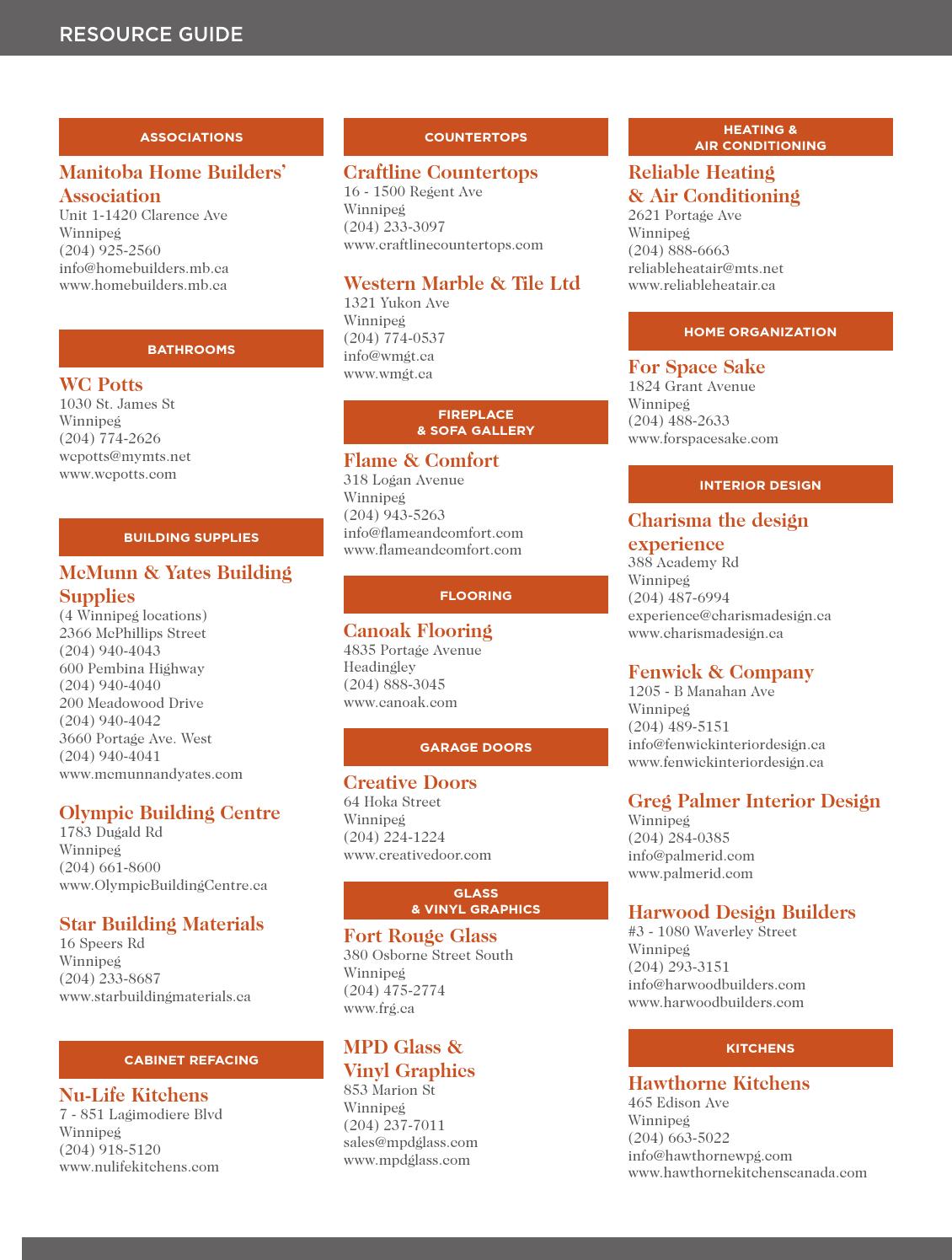 Manitoba Home Decor Renovations Feb Mar 2016 By Nexthome Issuu