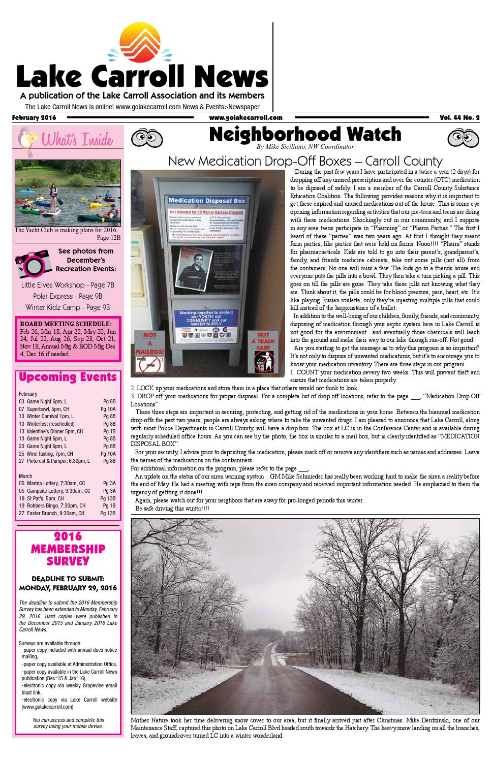 Lake Carroll News February 2016 by Lake Carrol News Issuu