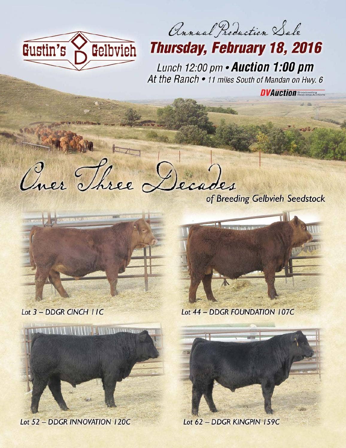 Dustin Rippe Gustin's Diamond D Gelbvieh Annual Production Sale by American Gelbvieh ...
