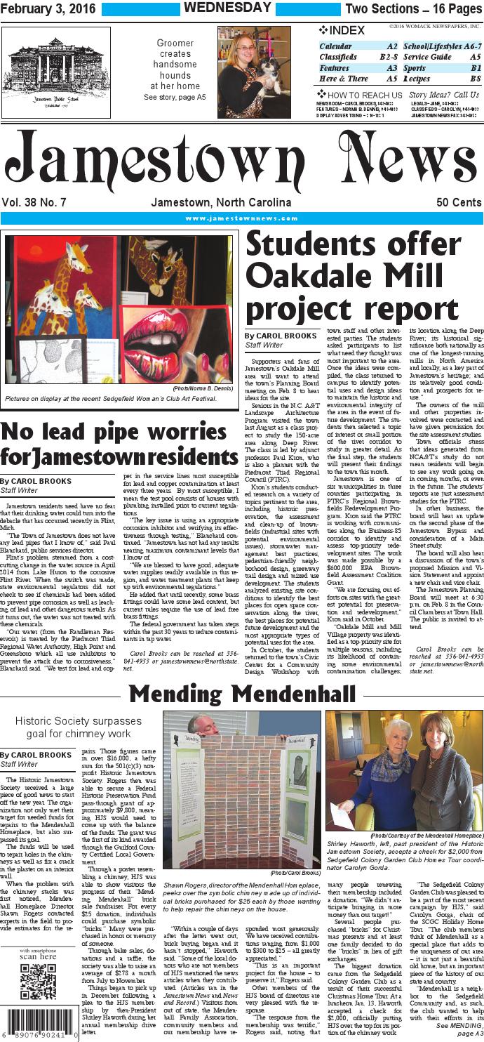 Jamestown news 2 3 16 by Jamestown News Issuu