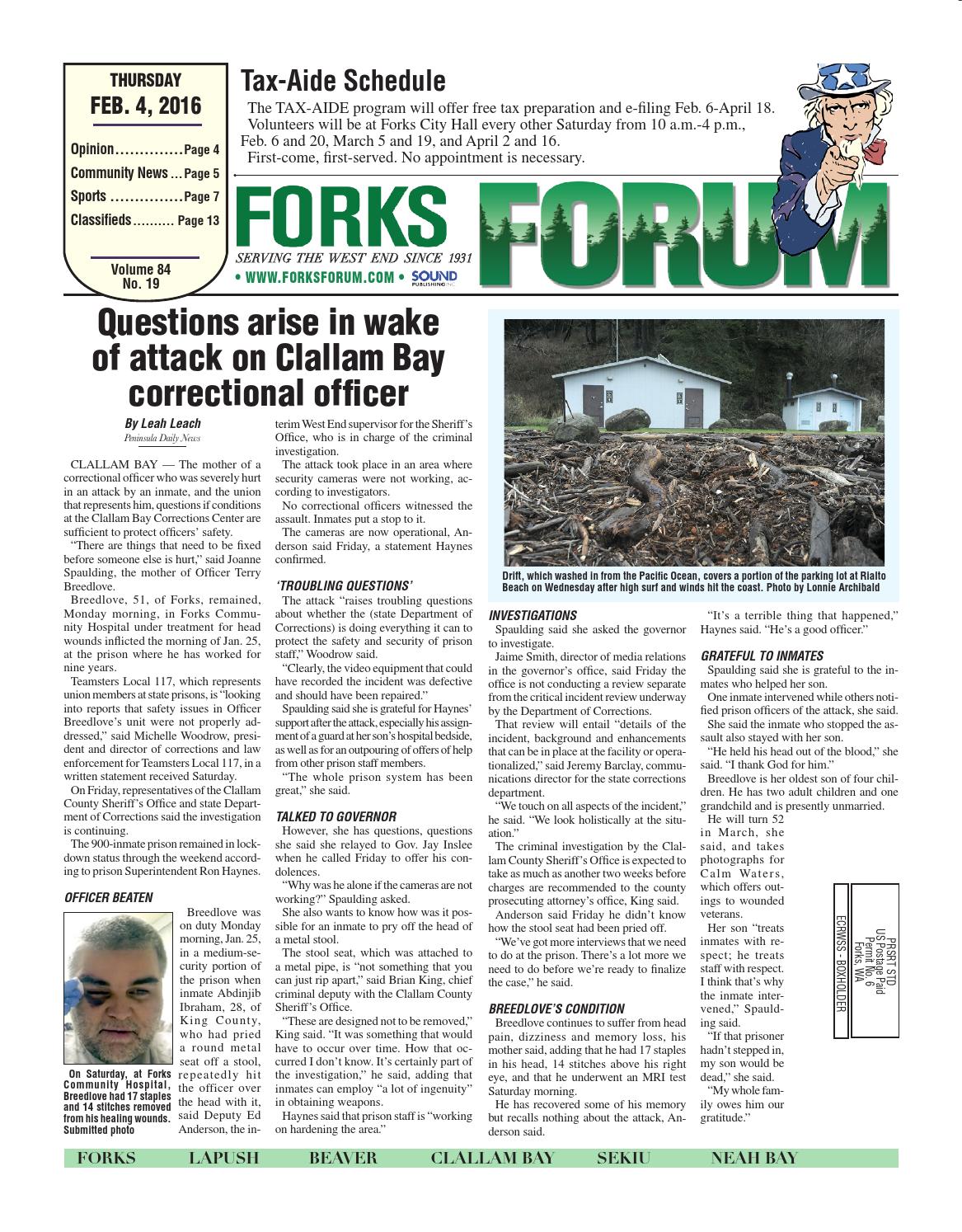 Forks Forum, February 04, 2016 by Sound Publishing Issuu