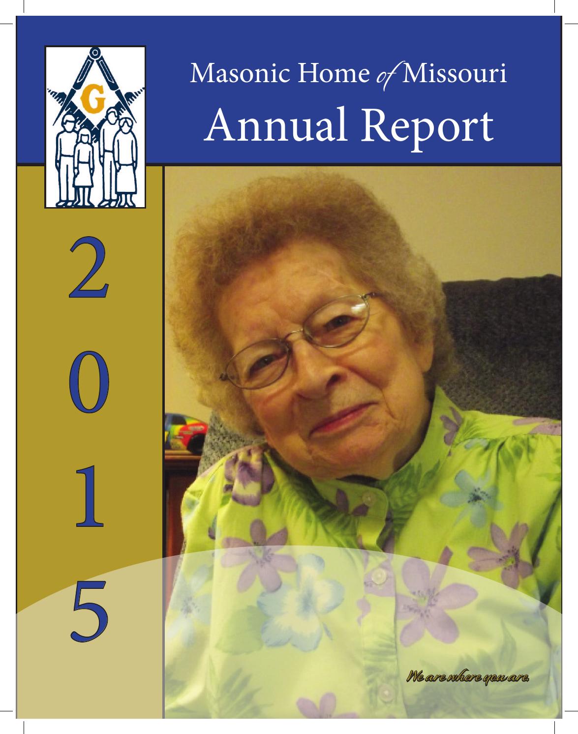 Masonic Home of Missouri Annual Report 2015 by Masonic ...
