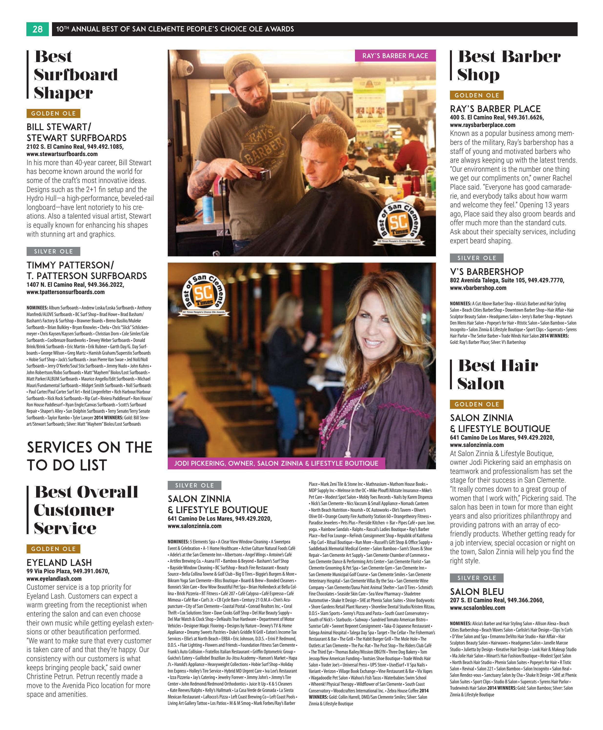 10th Annual Best of San Clemente - People's Choice Ole Awards by San  Clemente Times - Issuu