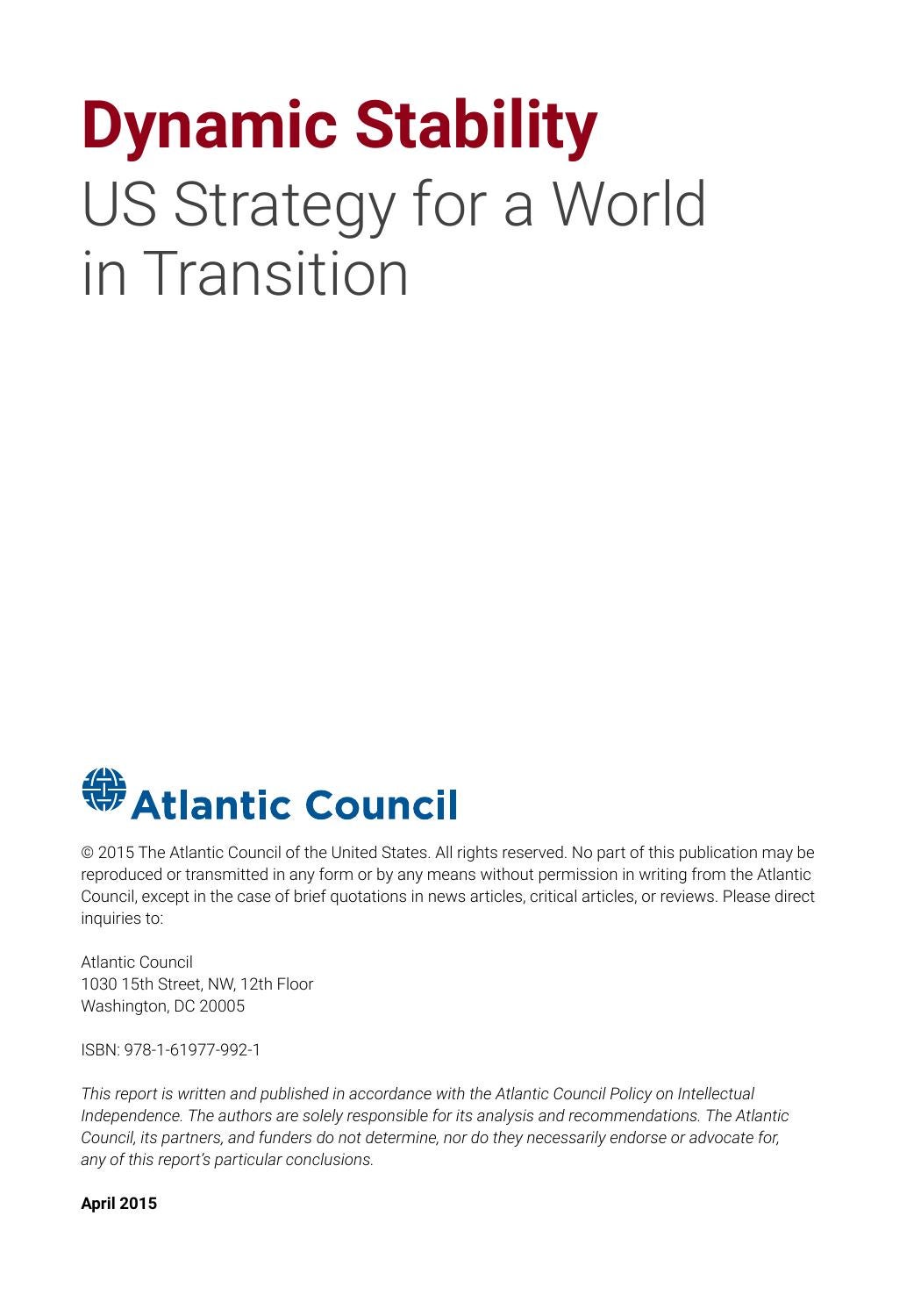 Dynamic Stability By Atlantic Council Issuu