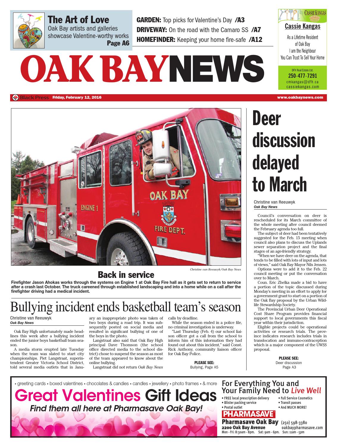 Oak Bay News, February 12, 2016 by Black Press Media Group Issuu