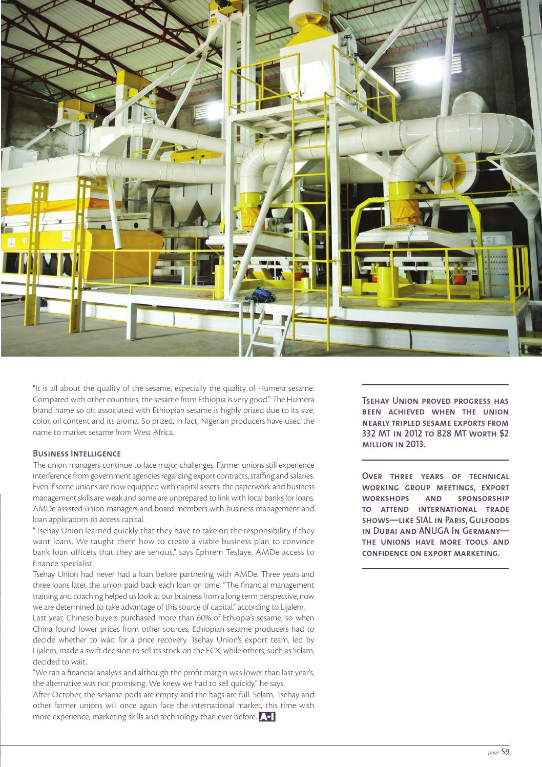 USAID Agribusiness Market Development in Ethiopia Magazine by Ignite