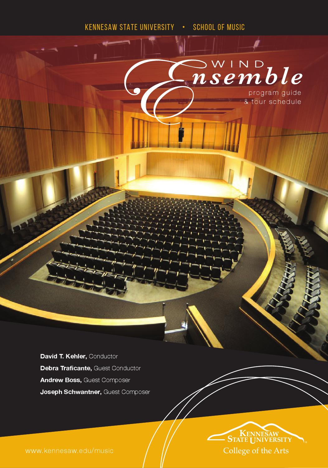 2016 KSU School of Music Wind Ensemble CBDNA Program by Kennesaw State