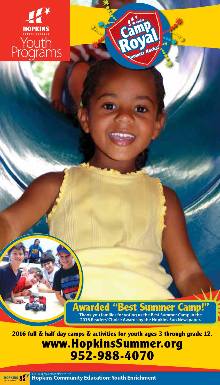 Hopkins Community Education 2016 Youth Camp Royal Summer Enrichment by