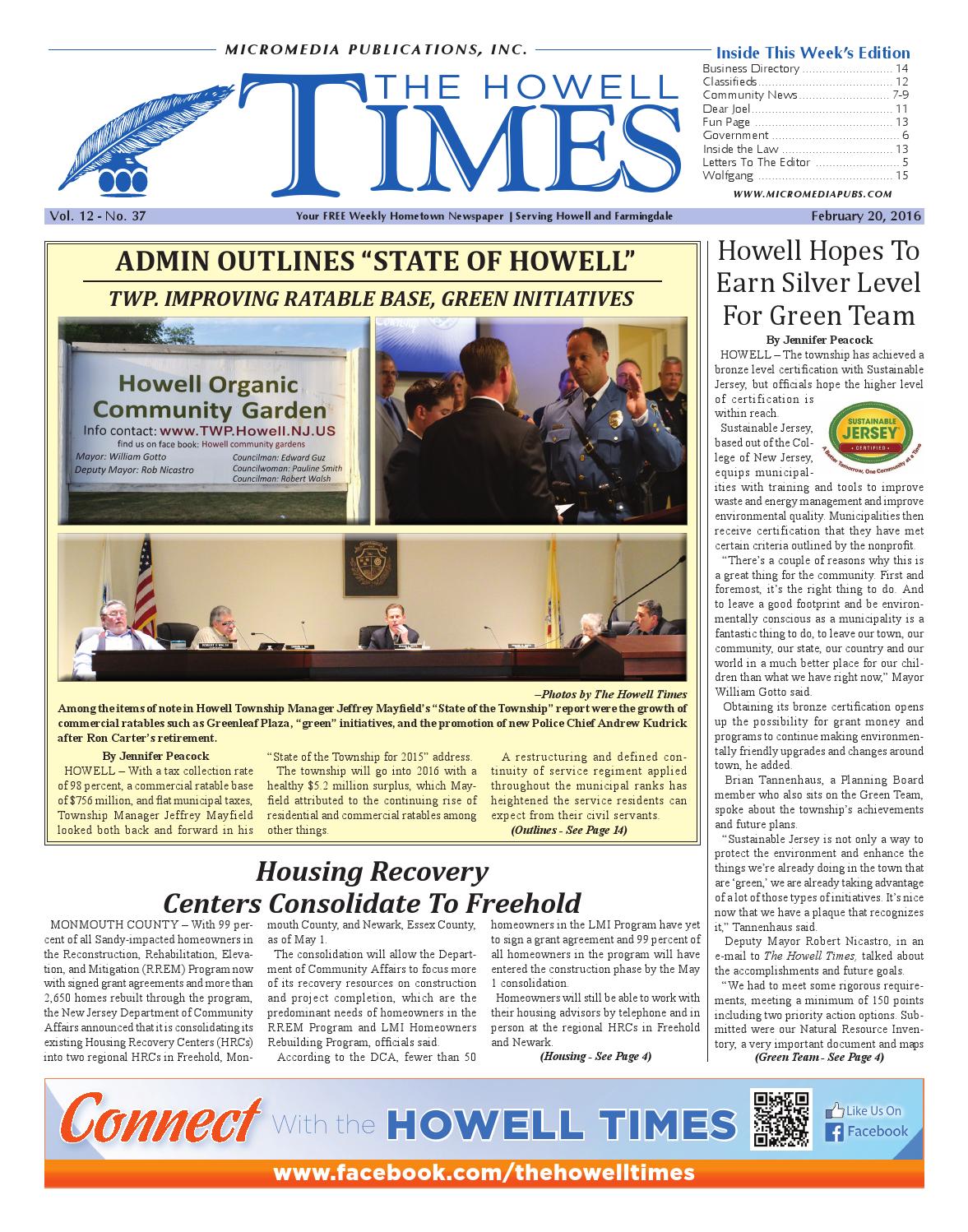 20160220 The Howell Times by Jersey Shore Online Issuu