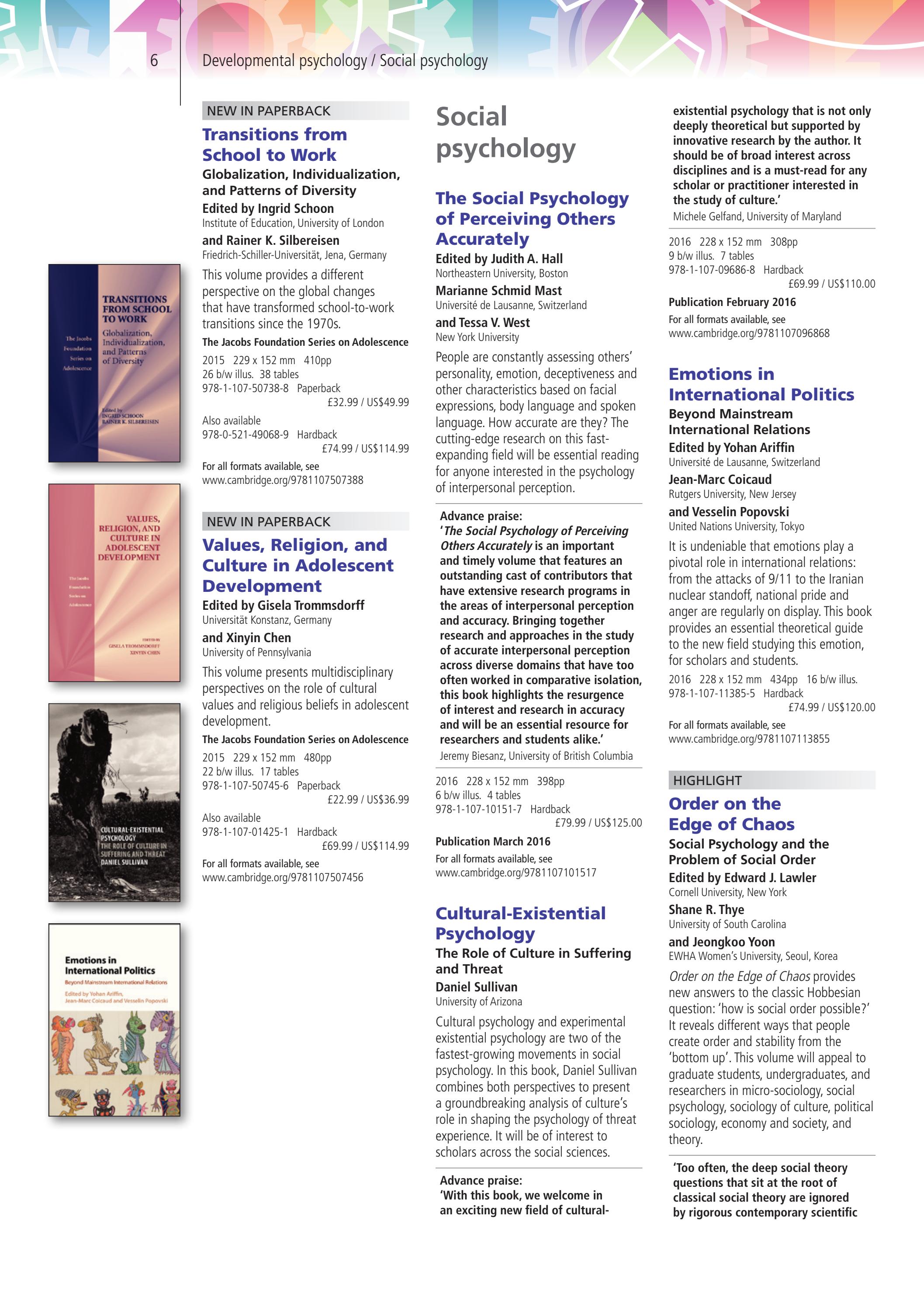Psychology Catalogue 2016 by Cambridge University Press Issuu