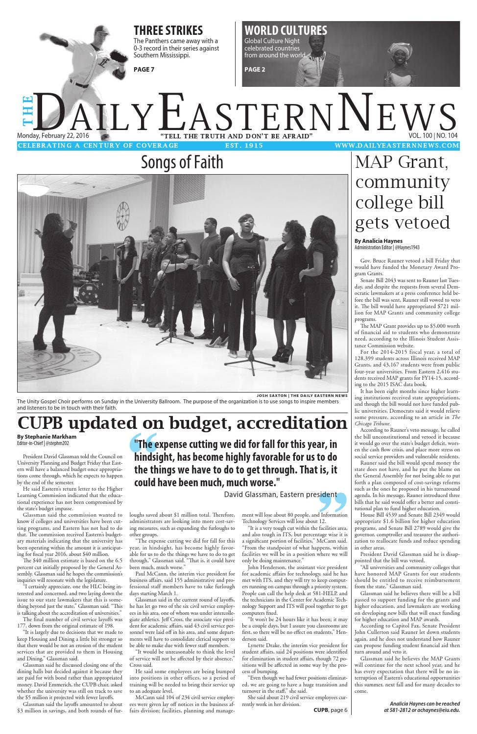 2016.02.22 by The Daily Eastern News - Issuu