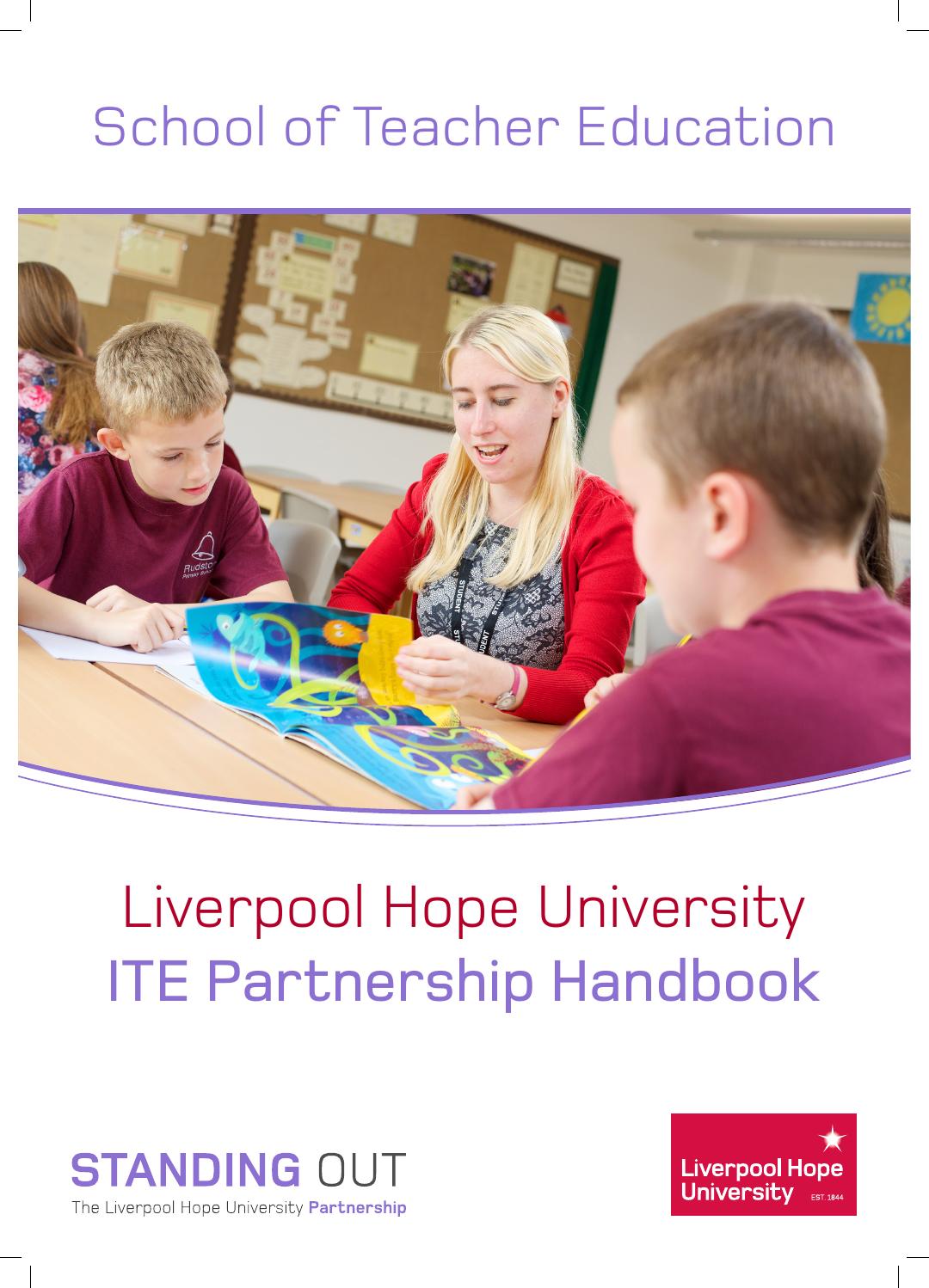 ITE Partnership Handbook by Liverpool Hope University Issuu