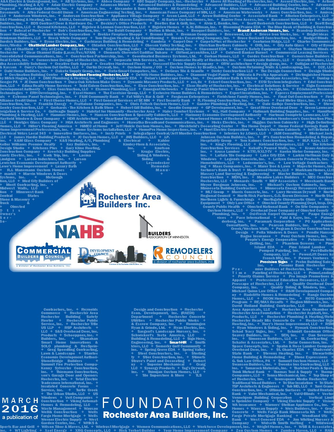 Foundations March 2016 By Rochester Area Builders Inc Issuu