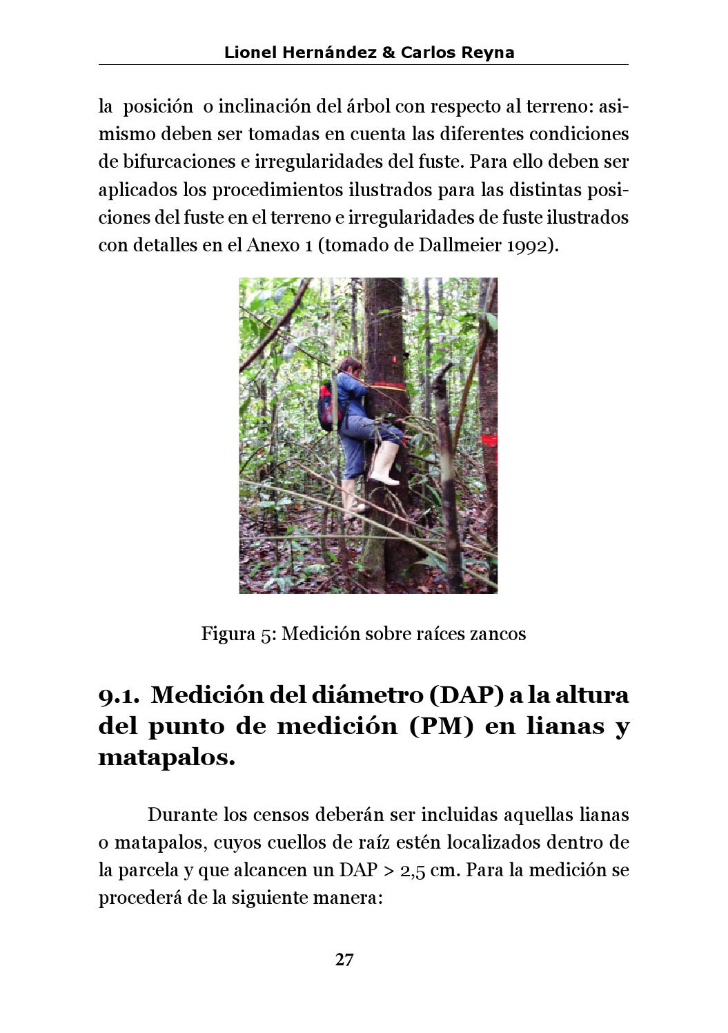 Manual De Campo Para El Establecimiento Y Remedici n De Parcelas 