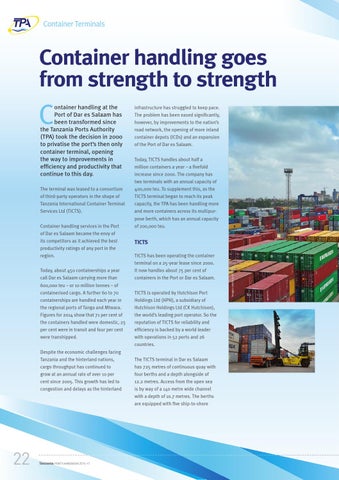 Tanzania Ports Handbook 2016-17 by Land & Marine Publications Ltd. - Issuu