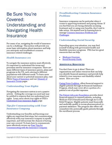 PHA Patient Self-Advocacy Toolkit 第 10 页