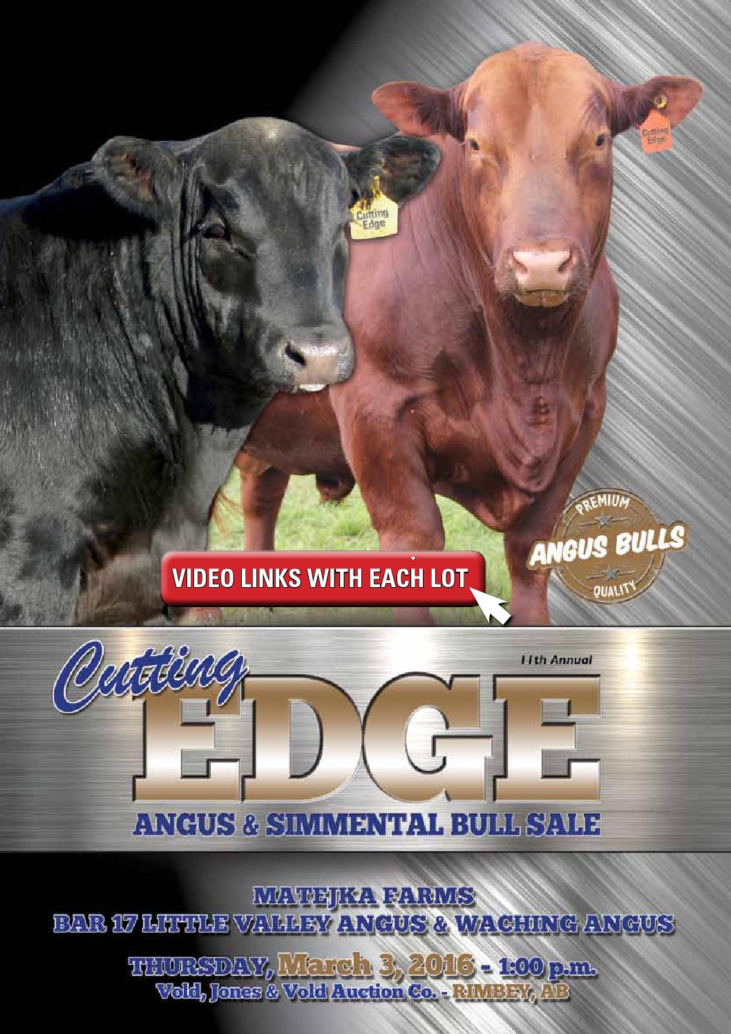 2016 Cutting Edge Angus & Simmental Bull Sale by Bohrson Marketing