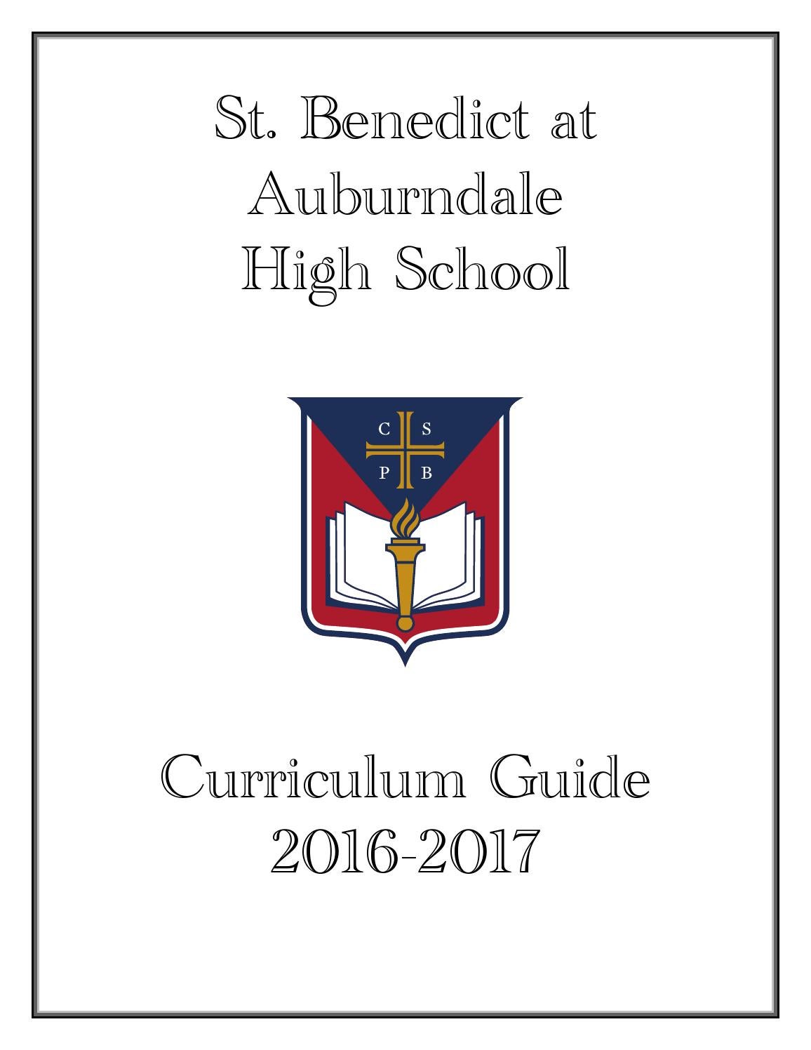 SBA Curriculum Guide 2016 17 by Saint Benedict at Auburndale Issuu