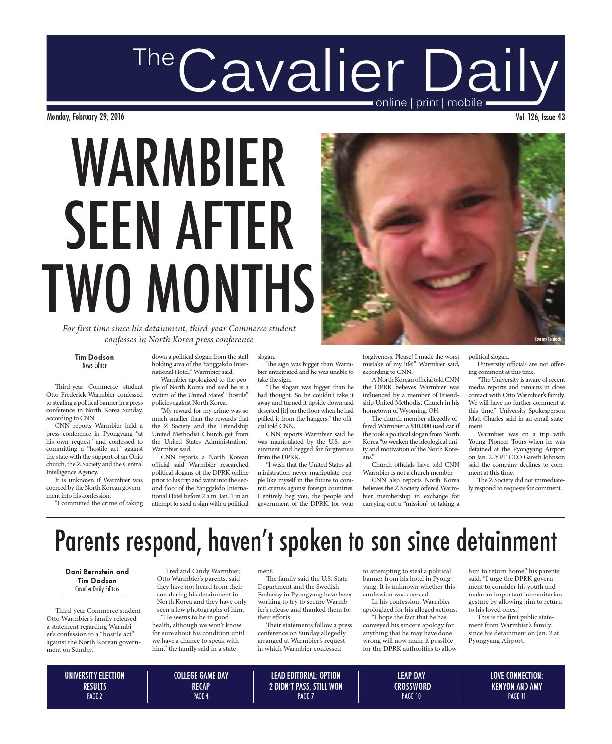 Monday, February 29, 2016 by The Cavalier Daily Issuu