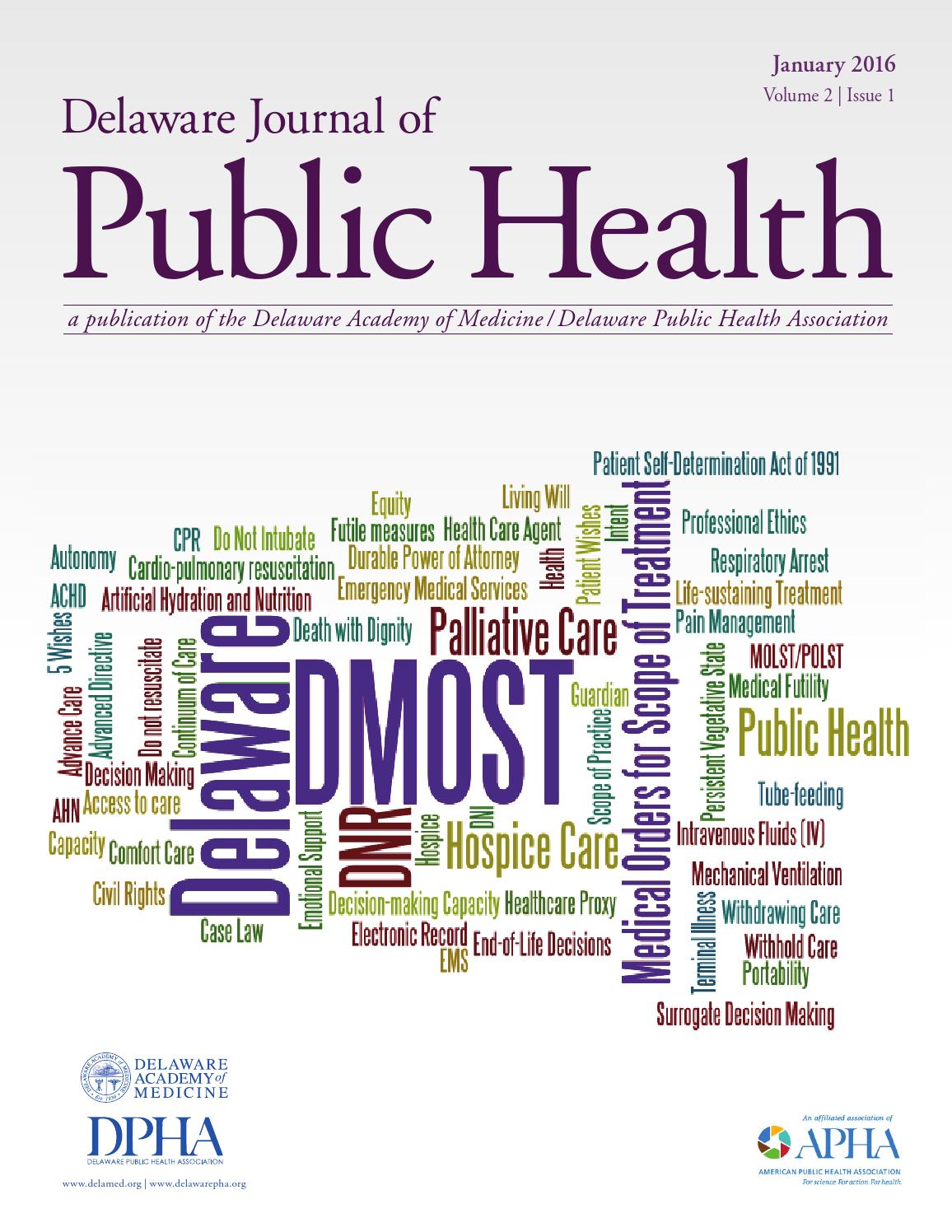 Delaware Journal of Public Health January 2016 by Delaware Academy of Medicine and the