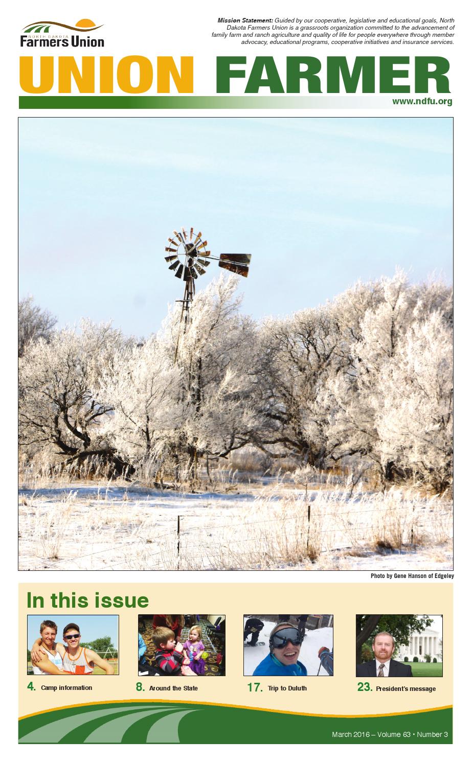 March Union Farmer by North Dakota Farmers Union Issuu