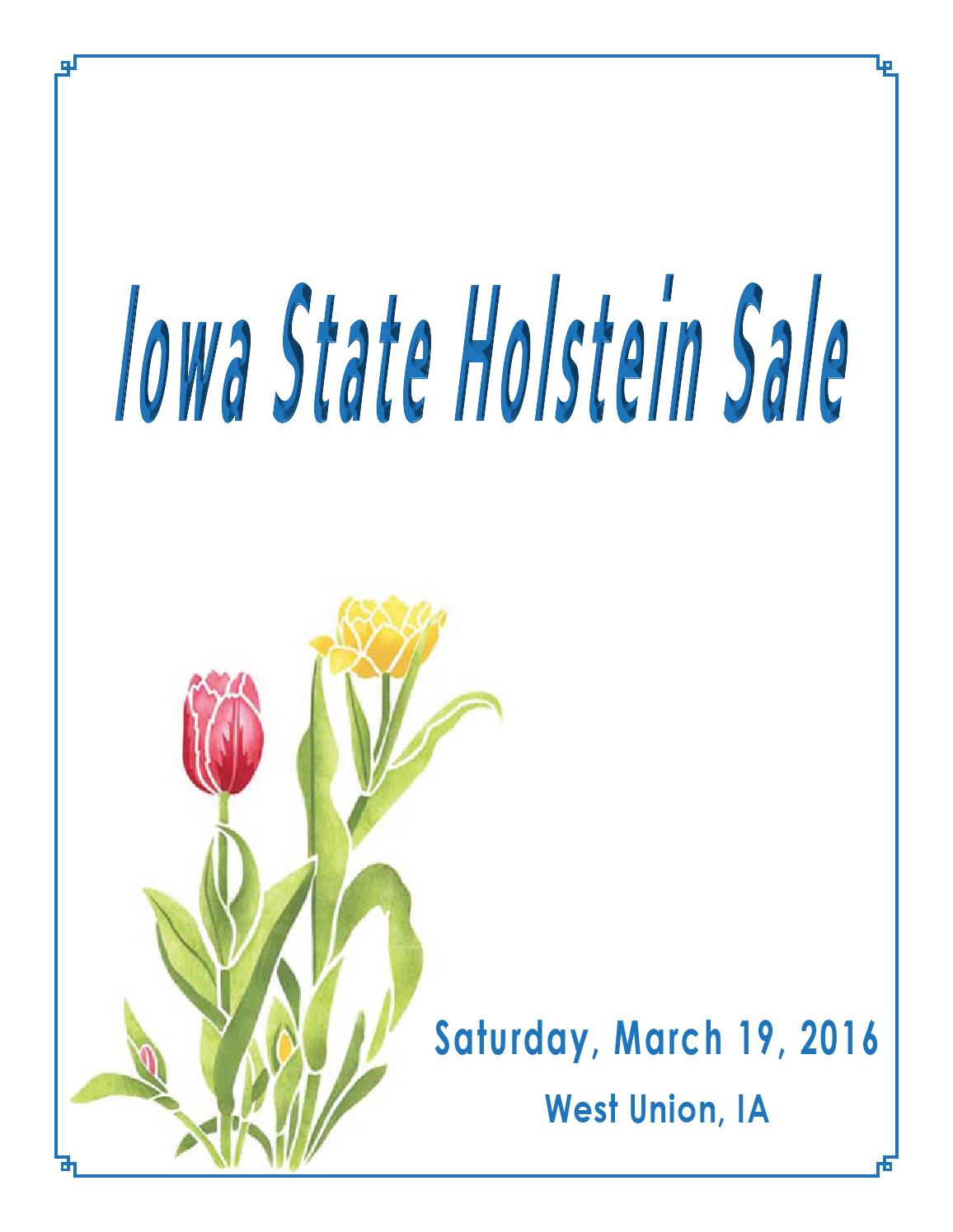 2016 Iowa State Holstein Sale by Taylor Made Designs Issuu