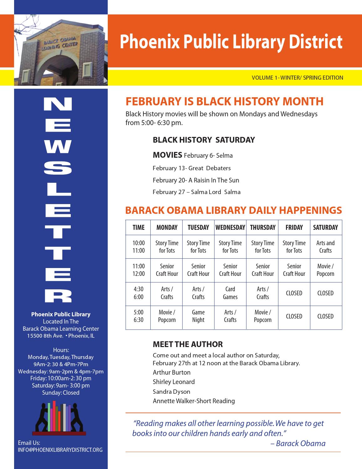PHOENIX PUBLIC LIBRARY by Village of Phoenix Issuu