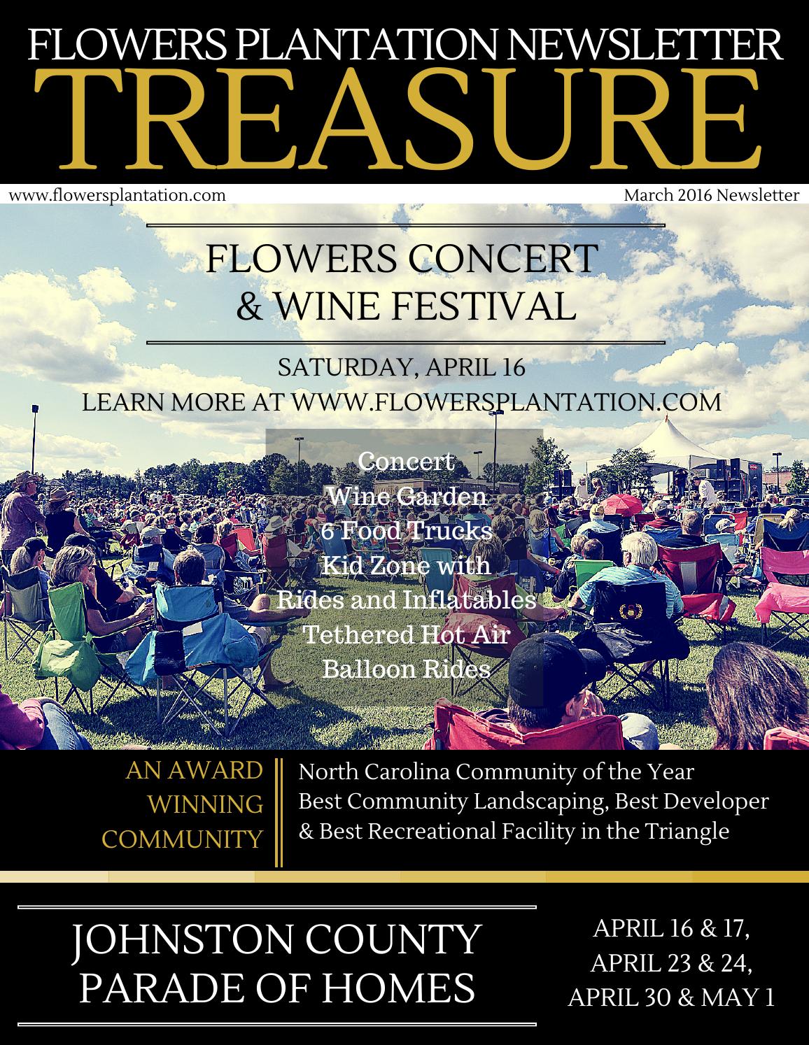 March Treasure Newsletter by Flowers Plantation Issuu