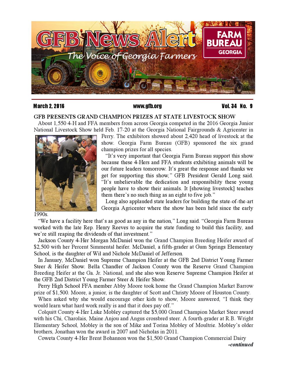 Farm Bureau News Alert March 2, 2016 by Farm Bureau Issuu