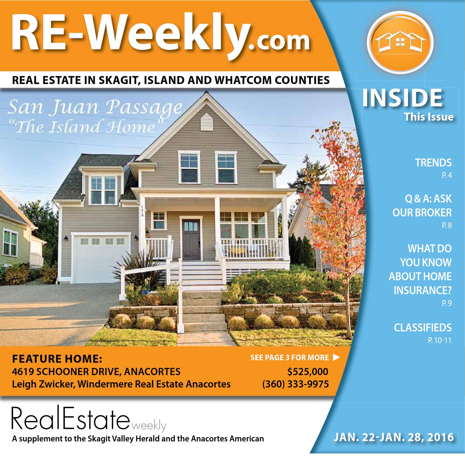 Real Estate Weekly January 22, 2016 by Skagit Publishing Issuu