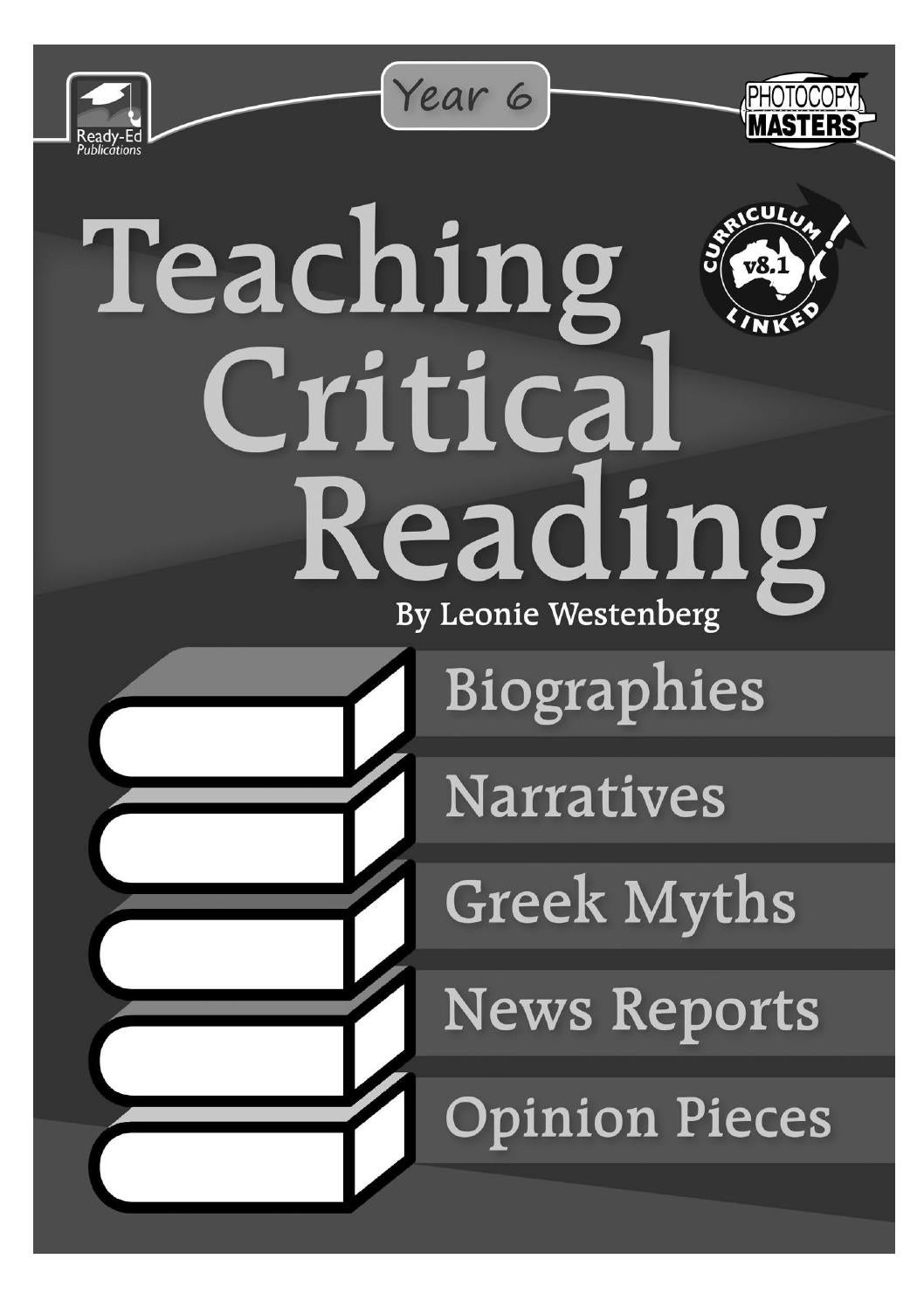 Teaching Critical Reading By Teacher Superstore Issuu