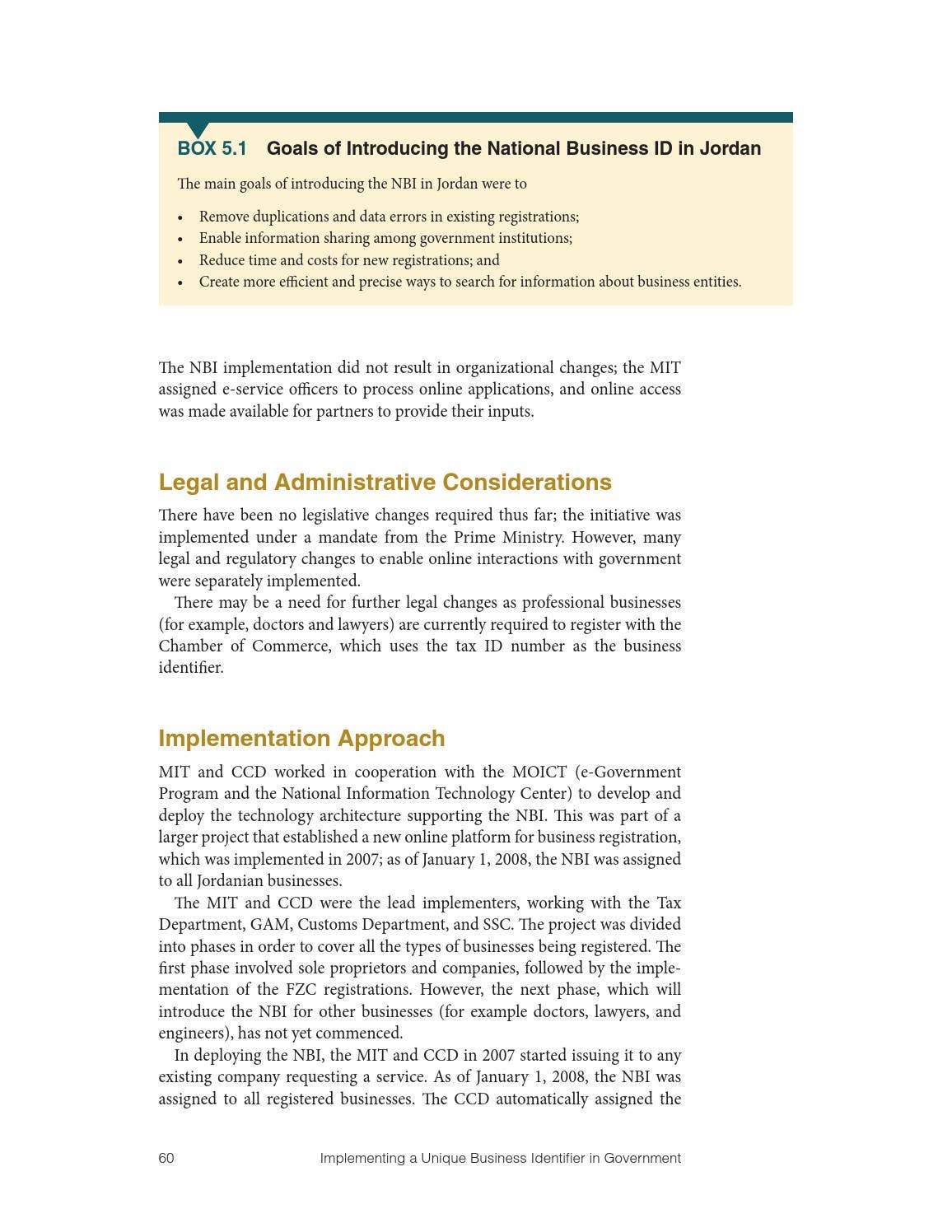Implementing a Unique Business Identifier in Government by World Bank ...