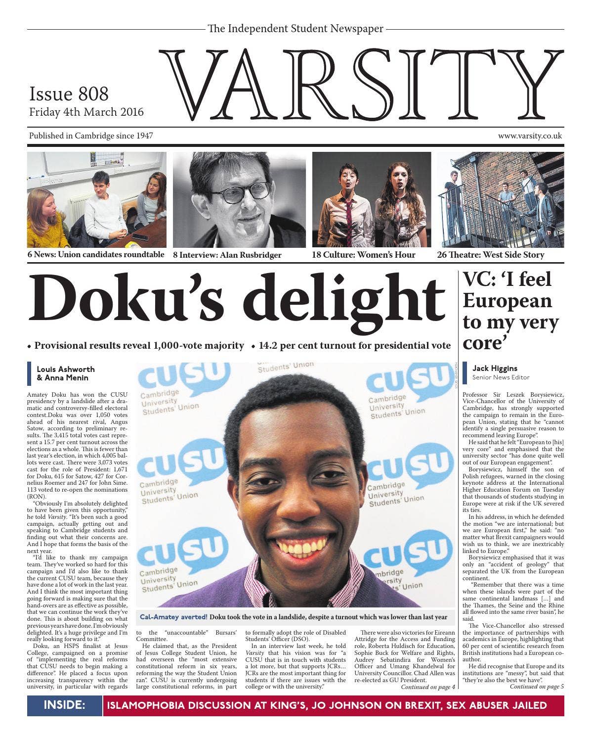 Varsity Issue 808 by Varsity Publications Ltd - Issuu