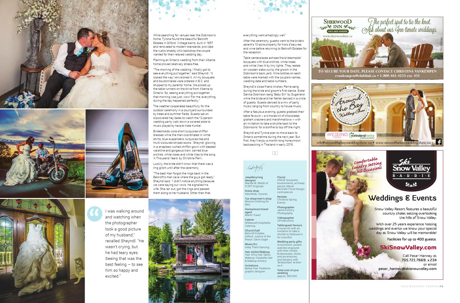 Wedding Trends 2016 By Goodlife Magazine Simcoe County Issuu