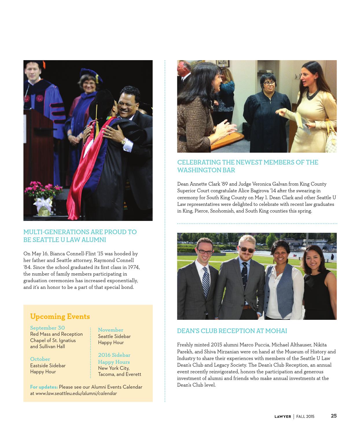 Seattle University School of Law: Fall 2015 Lawyer Magazine by Seattle  University - Issuu