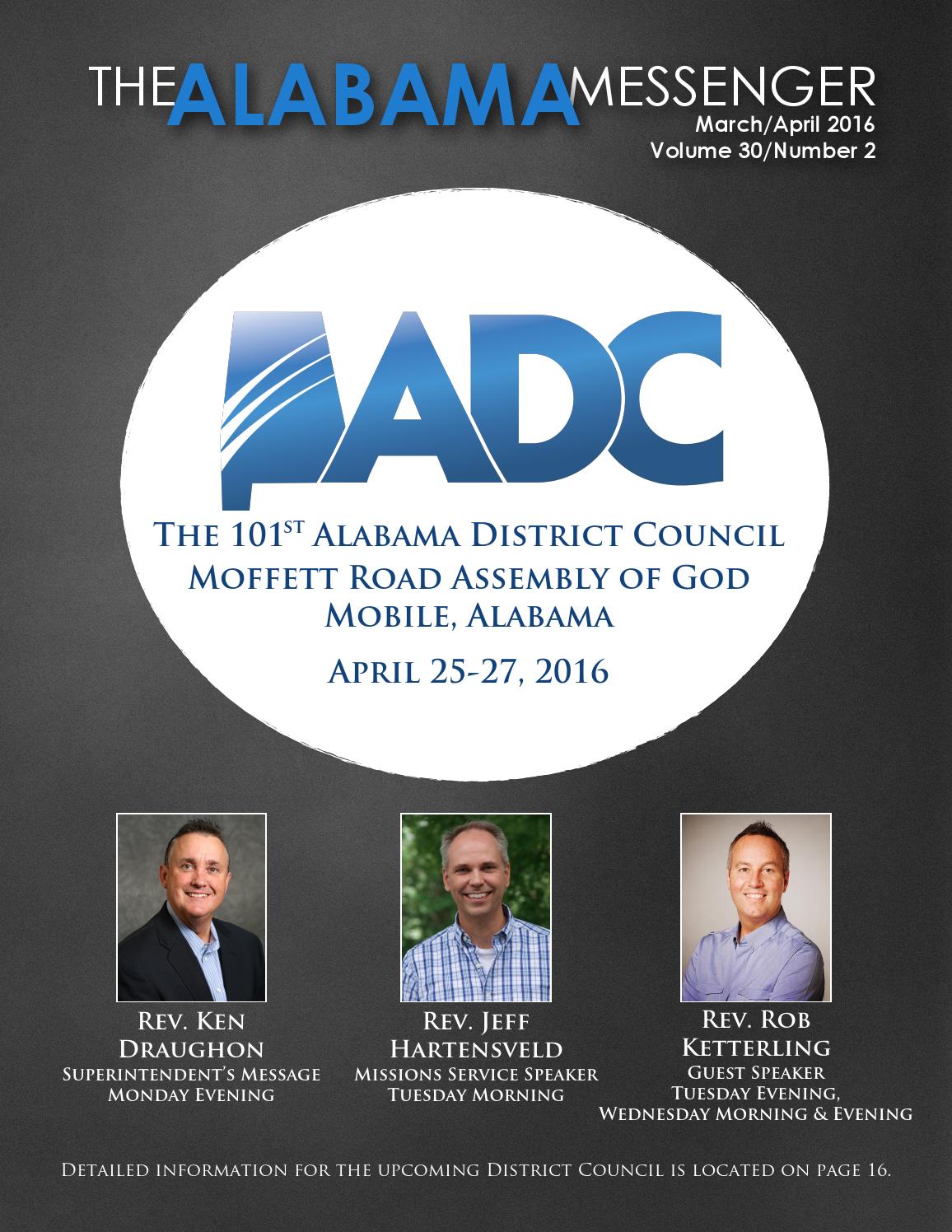 The Alabama Messenger March April 2016 by Alabama District Council of