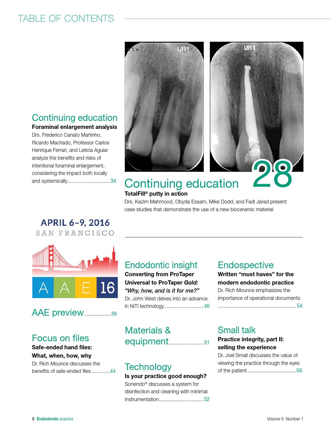 Endodontic Practice Spring 2016 Vol 9 No 1 by MedMark, LLC Issuu