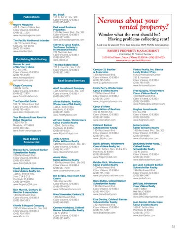 Cda Chamber 2016 Business Directory By Coeur D Alene Of Page 55
