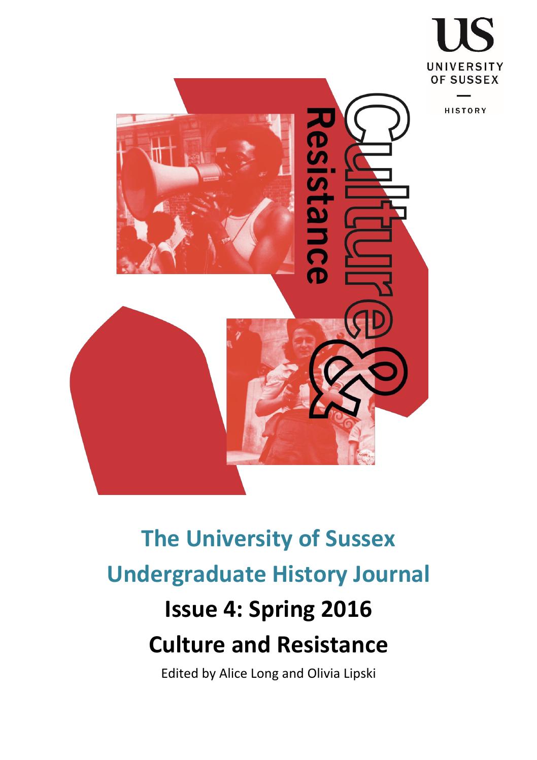 Issue 04 Spring 2016 by University of Sussex Undergraduate History