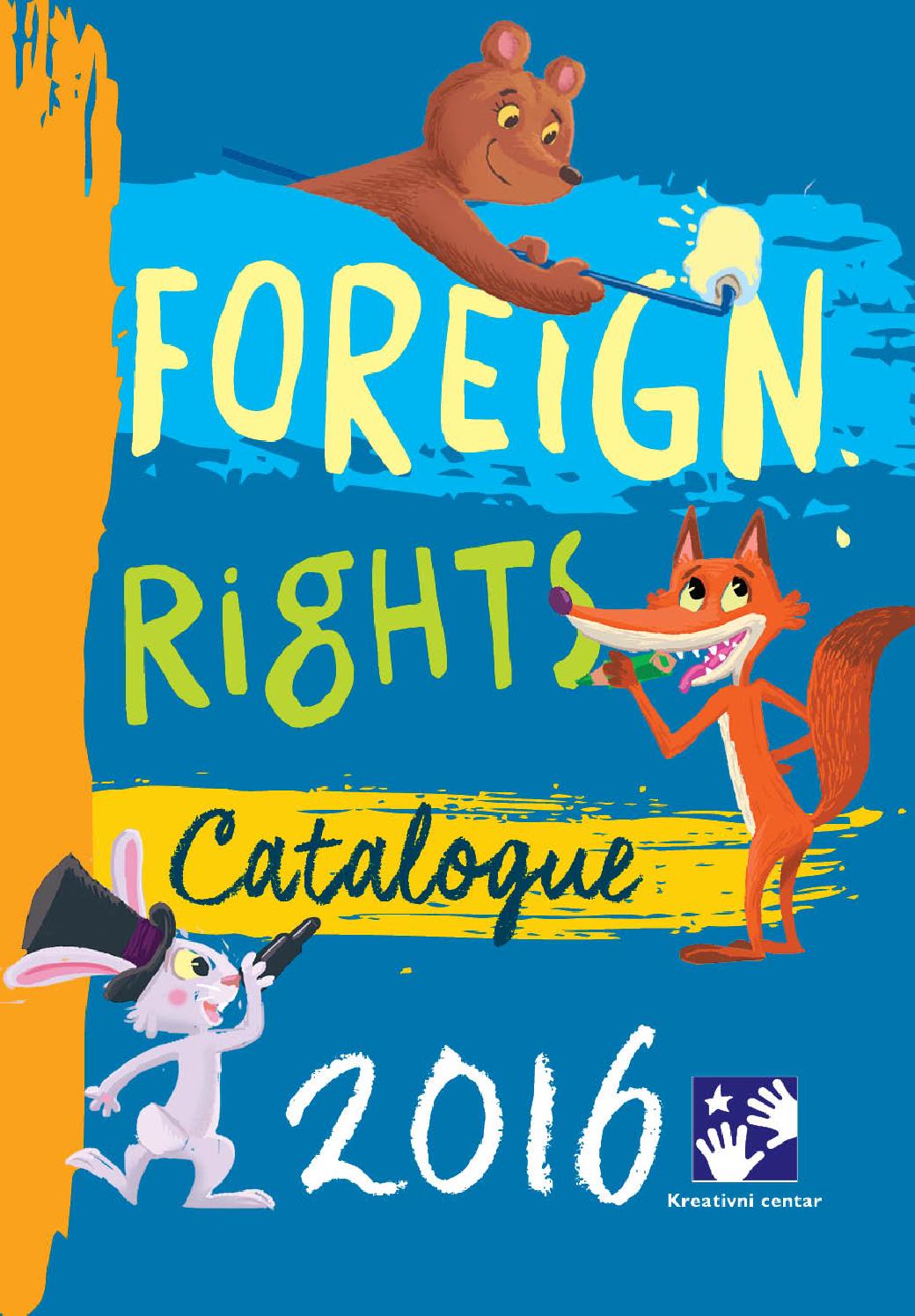Katalog Foreign rights 2016 by Kreativni centar Issuu