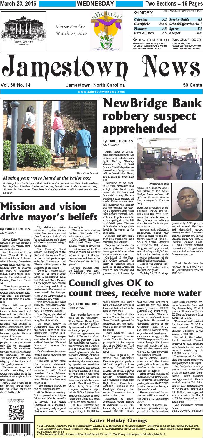 Jamestown news 3 23 16 by Jamestown News Issuu